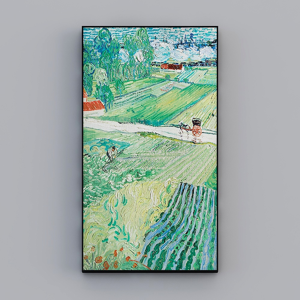 海龙红-现代风-客厅玄关装饰画-梵高名画3D模型
