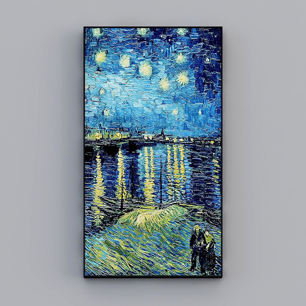 海龙红-现代风-客厅玄关装饰画-梵高名画