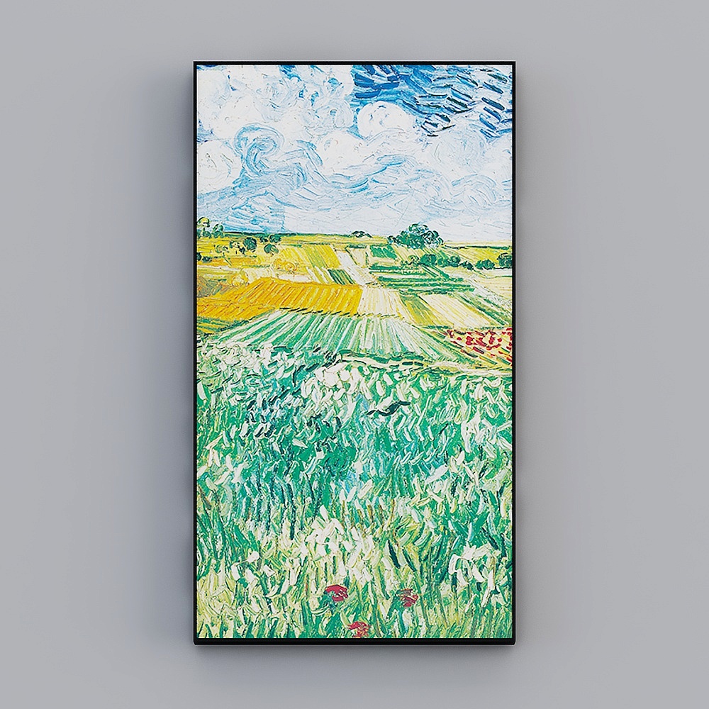 海龙红-现代风-客厅玄关装饰画-梵高名画3D模型