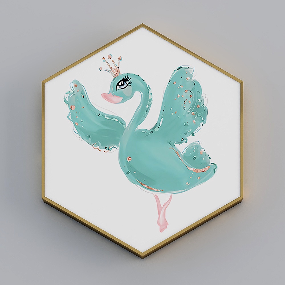 海龙红-北欧ins风-儿童卧室装饰画-梦幻芭蕾