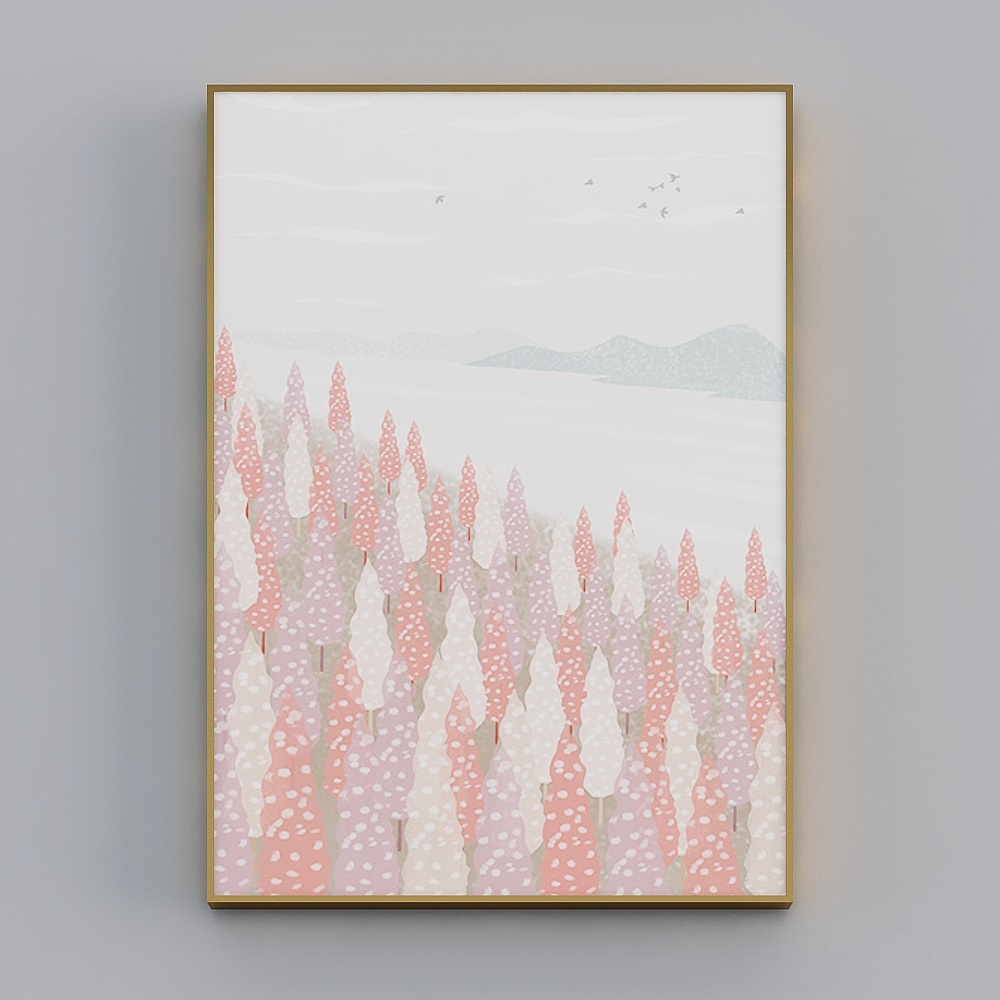 海龙红-北欧风-客厅卧室玄关装饰画-人间四季