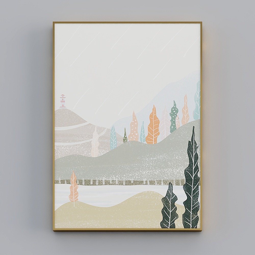 海龙红-北欧风-客厅卧室玄关装饰画-人间四季