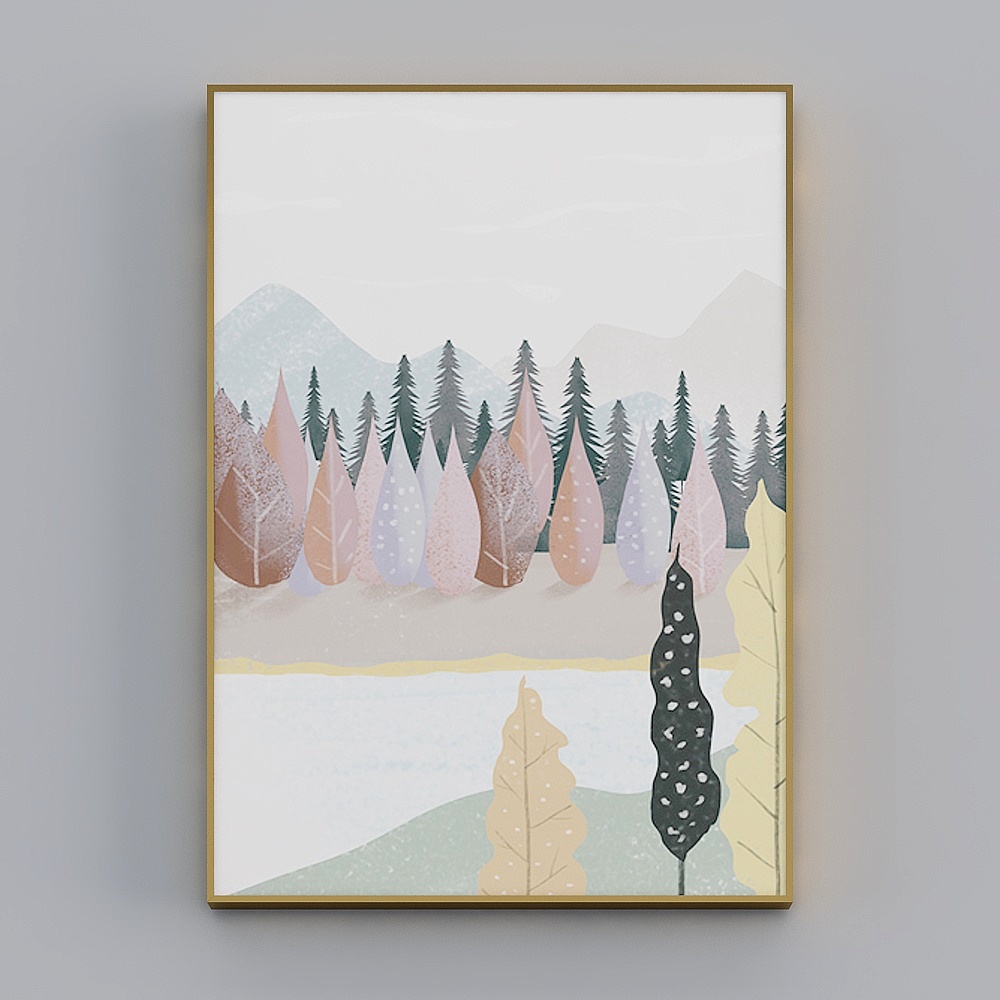 海龙红-北欧风-客厅卧室玄关装饰画-人间四季