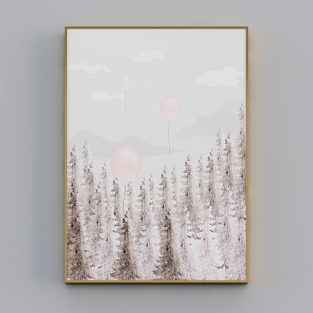海龙红-北欧风-客厅卧室玄关装饰画-人间四季