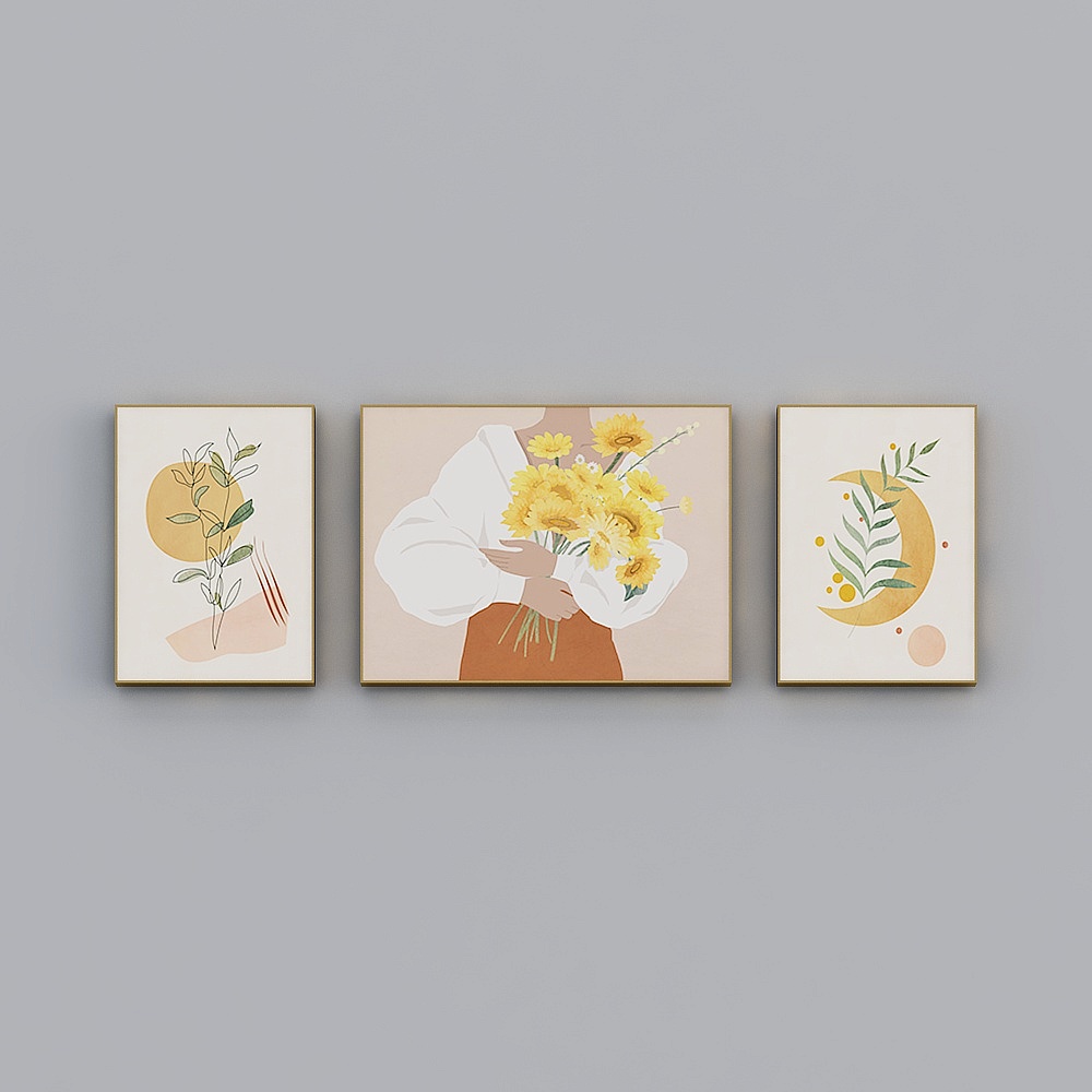 海龙红-现代风-卧室客厅装饰画-梦见花开