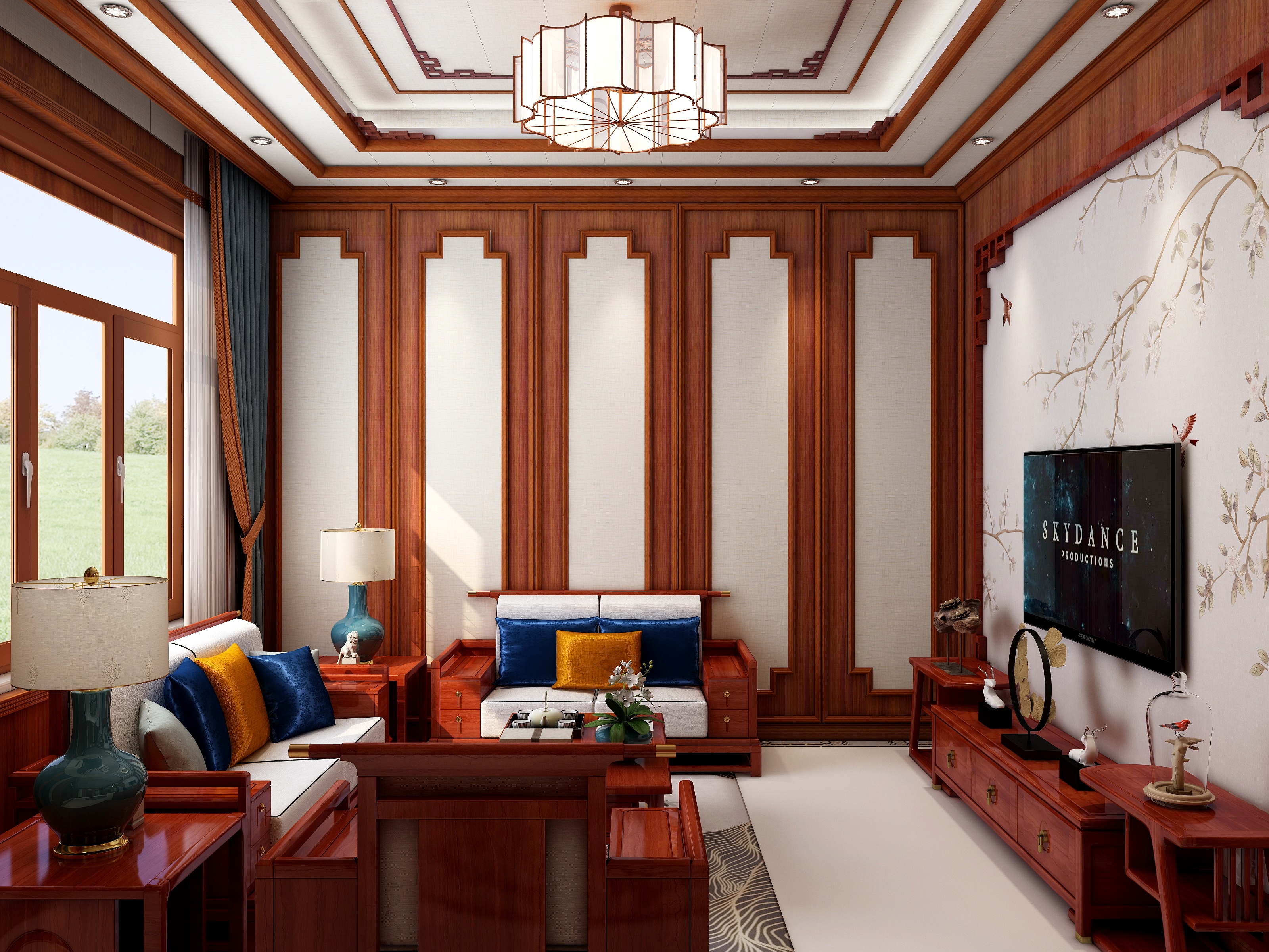 500一套_韩昊霖-104平新中式农村自建房装修效果图