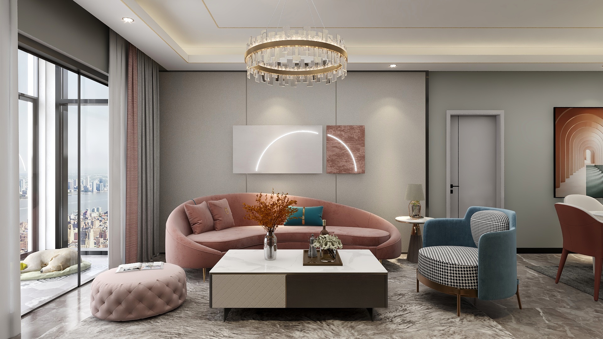 艾文丨设计师-粉橙丨轻奢家-装修设计方案