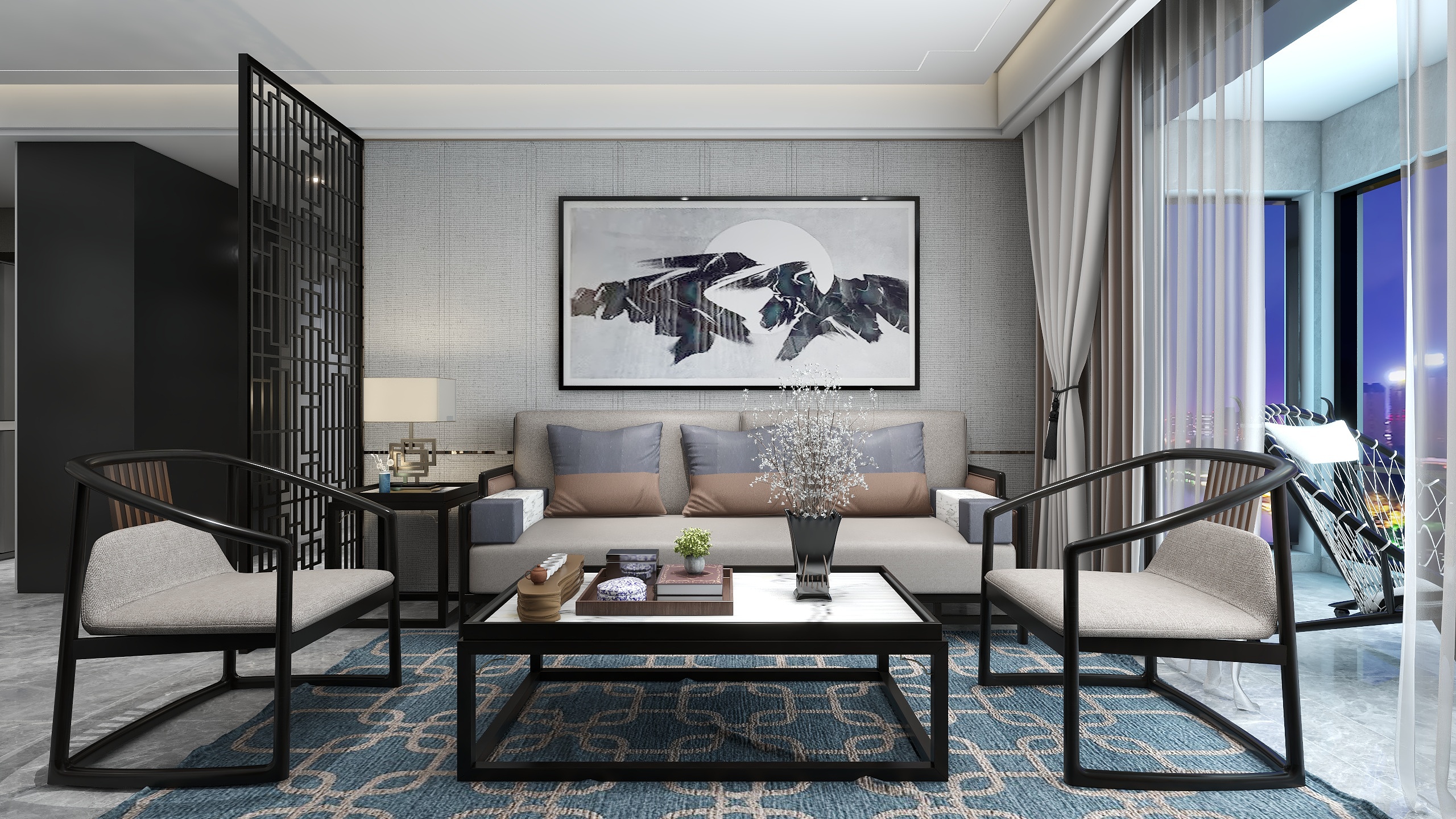 田佳洪-新中两居室装修效果图