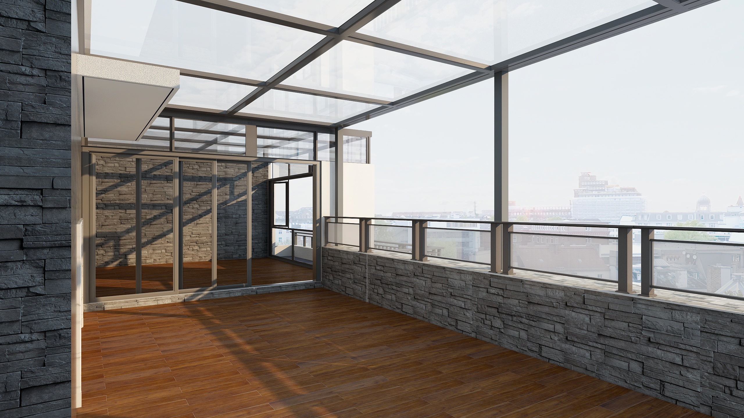 刘飞-花园天台装修效果图