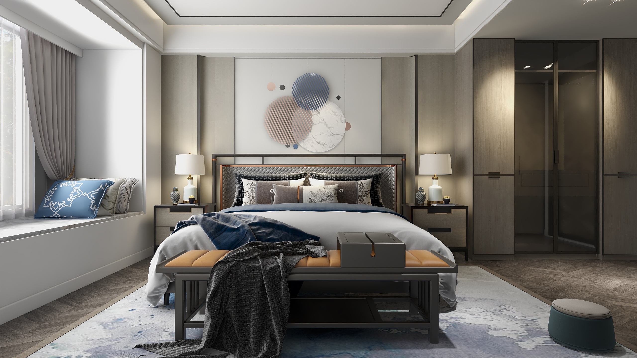 骑摩托的装修仔-墨青装修效果图