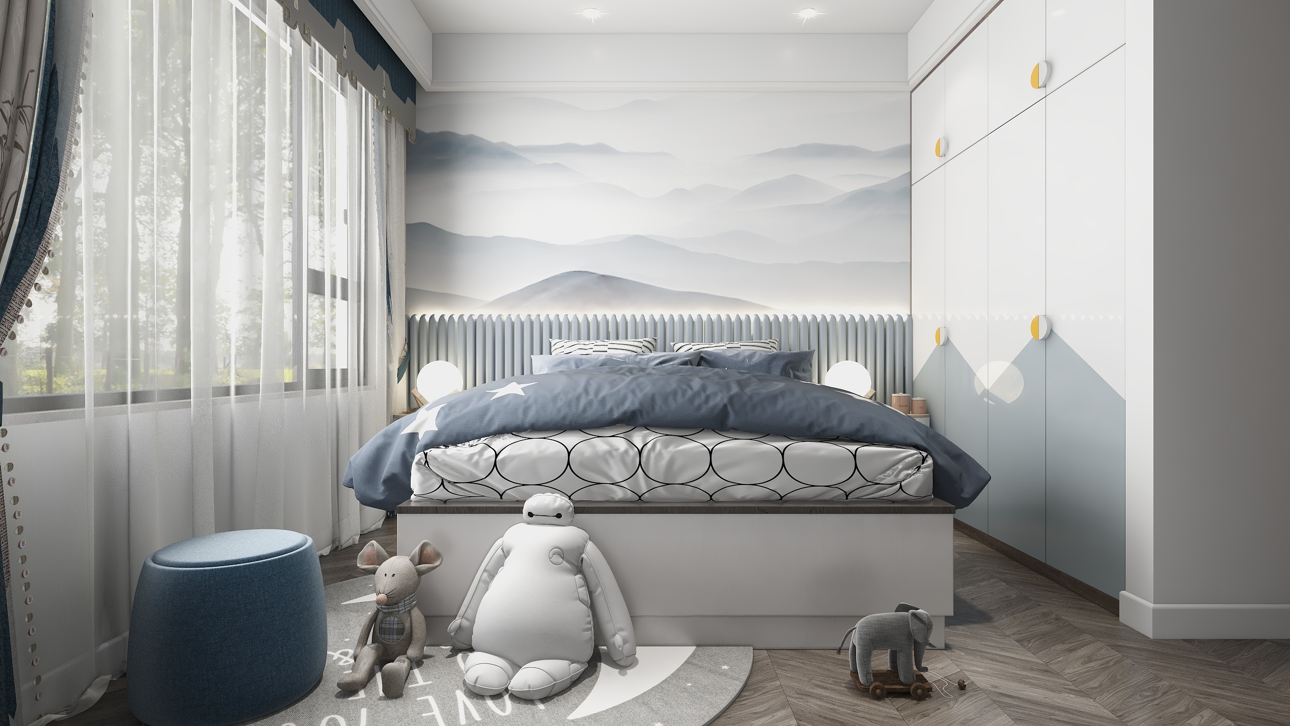 骑摩托的装修仔-墨青装修效果图