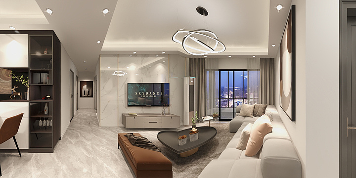 盧寶寶寶_-水岸华都85m²轻奢风-装修设计方案