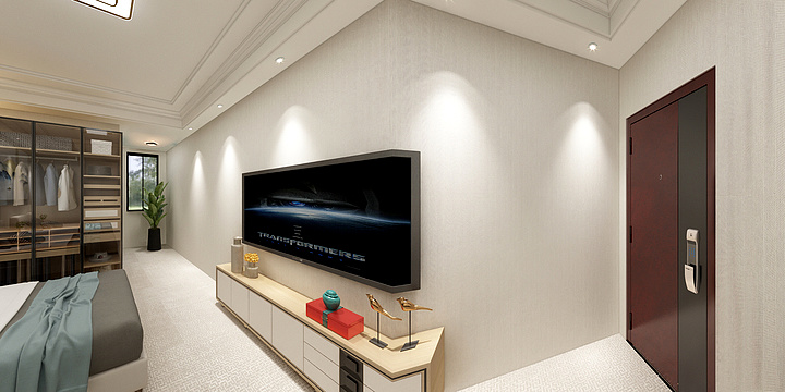 室内设计ZDQ-公路局套房二（双人房）-装修设计方案