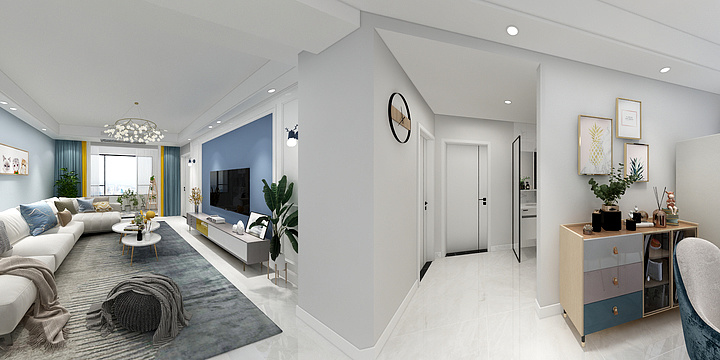 高端李设计-亚兴中间户型（美式轻奢混搭）-装修设计方案