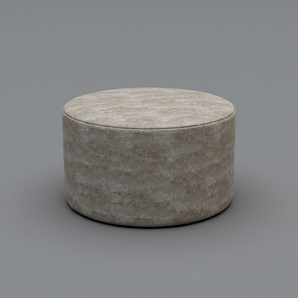 D023懒人圆凳(科技绒布)3D模型