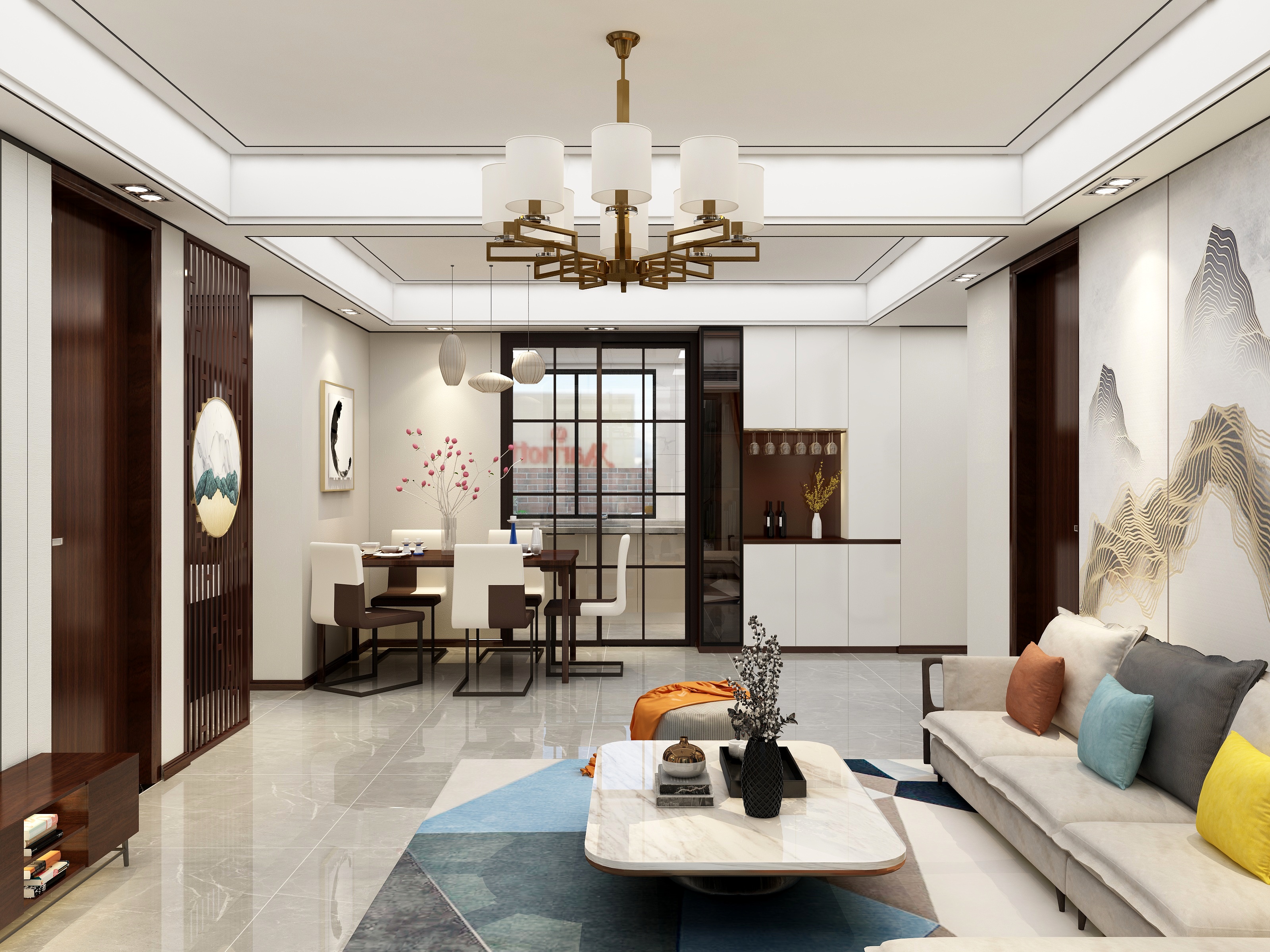 艺雅丽-[家装]中梁济源府-新中式装修效果图