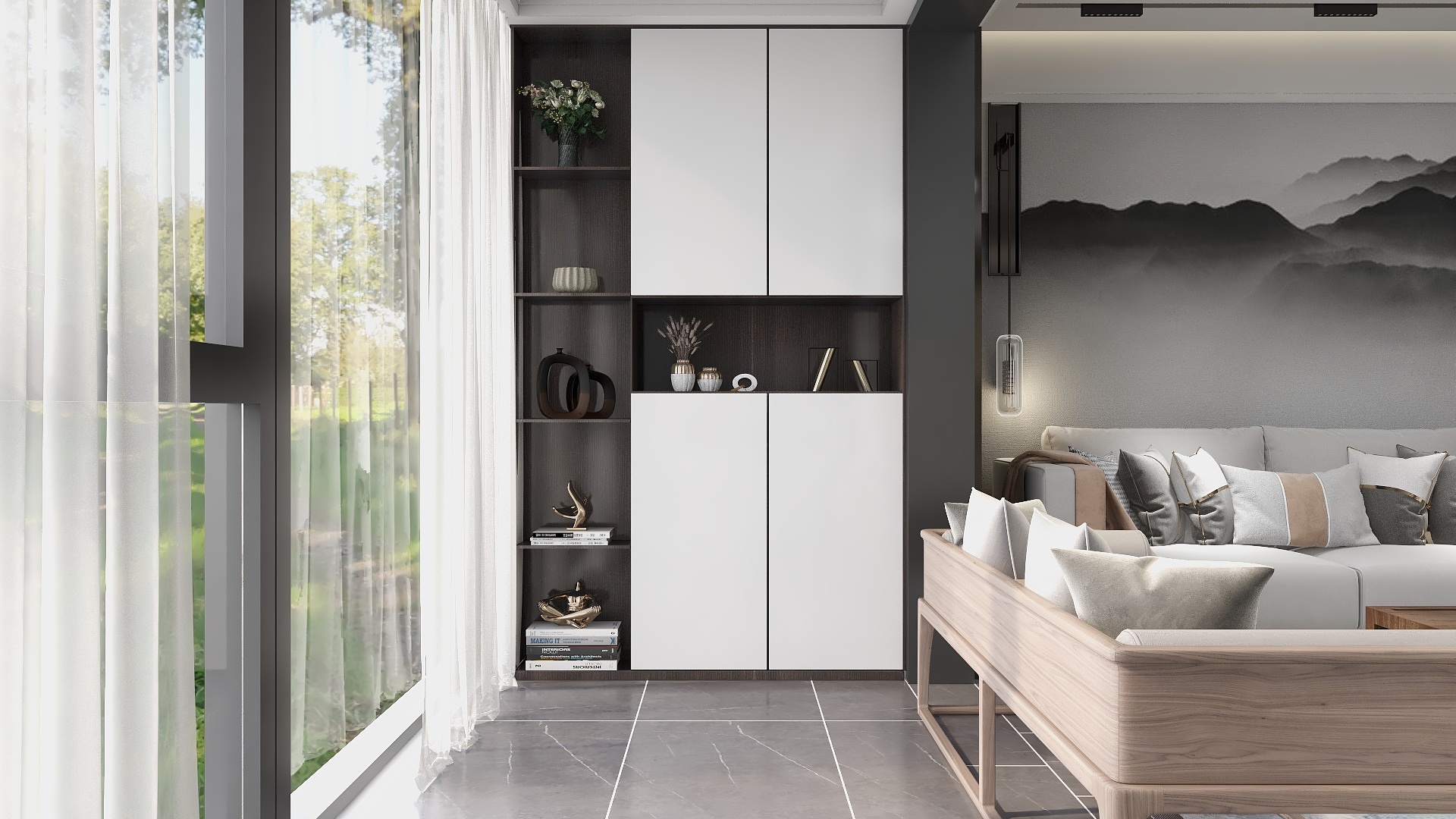 骑摩托的装修仔-墨青装修效果图