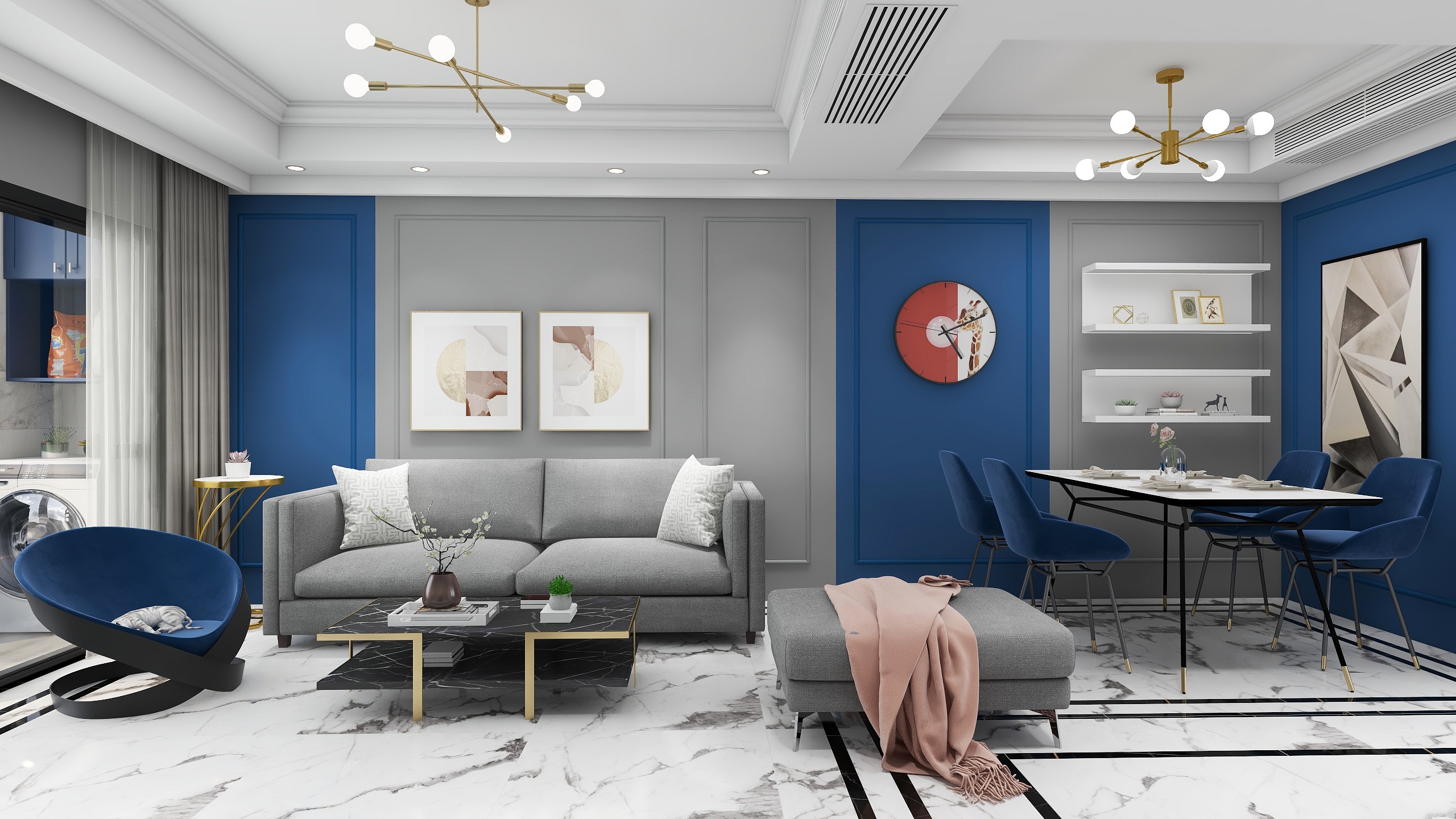 姚荣耀-海德公园两厅三房86平北欧风格-装修设计方案