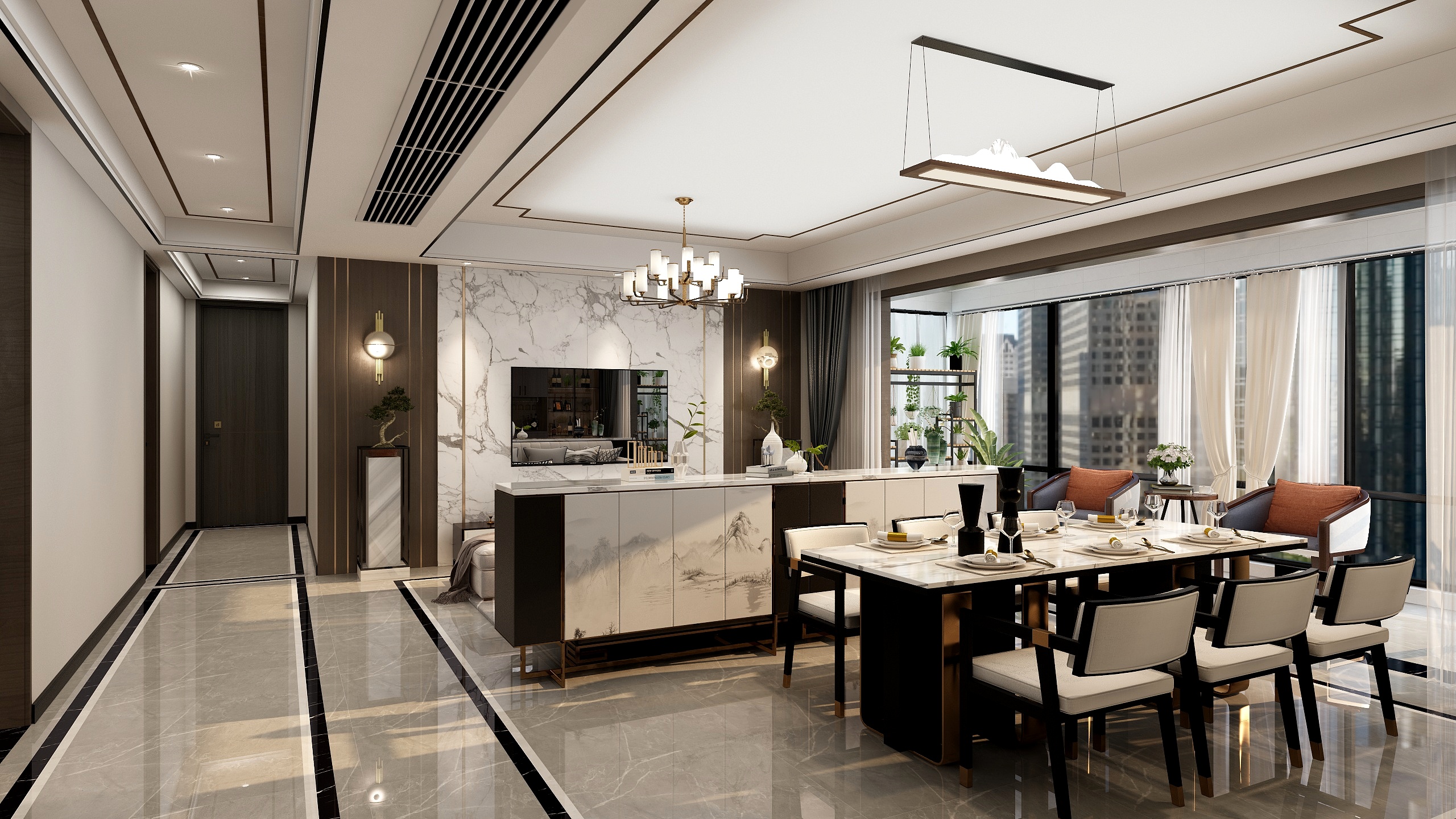 全案设计-陈山-上院户型3东户新中-装修设计方案