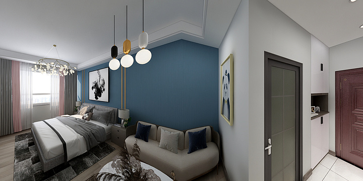 登超装饰-苏州路公寓装修效果图-装修设计方案