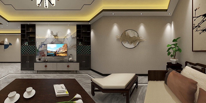 宁蒗高端标准化装修资深设计师沙健-清泉金古家自建房别墅中式风格设计-装修设计方案