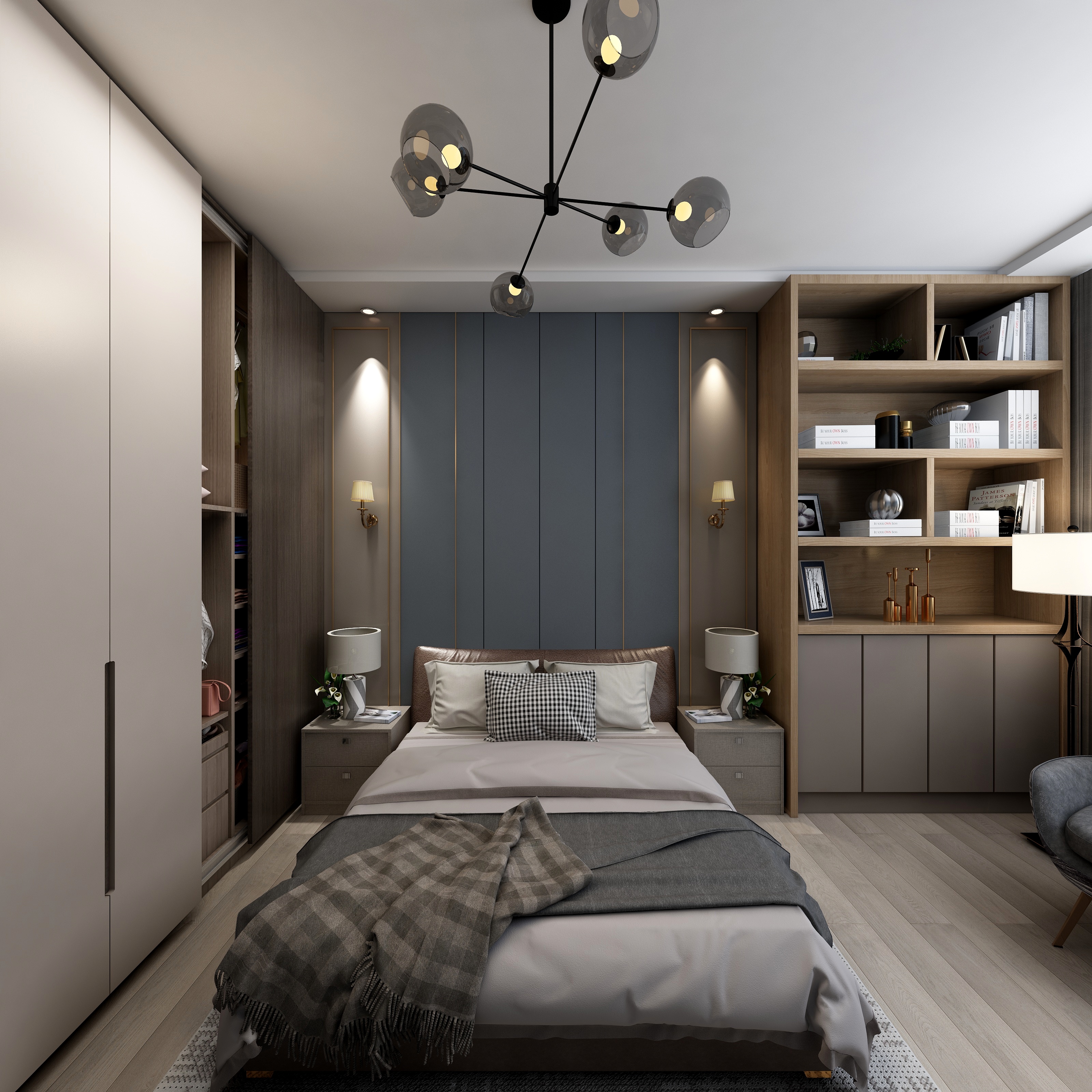 逃VWnj-木杉堡一楼主卧室-装修设计方案