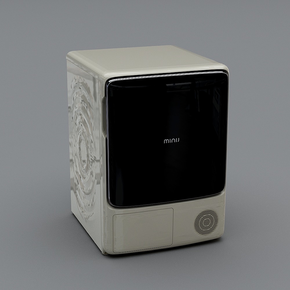 MINIJ小吉-10公斤干衣机奶白色3D模型