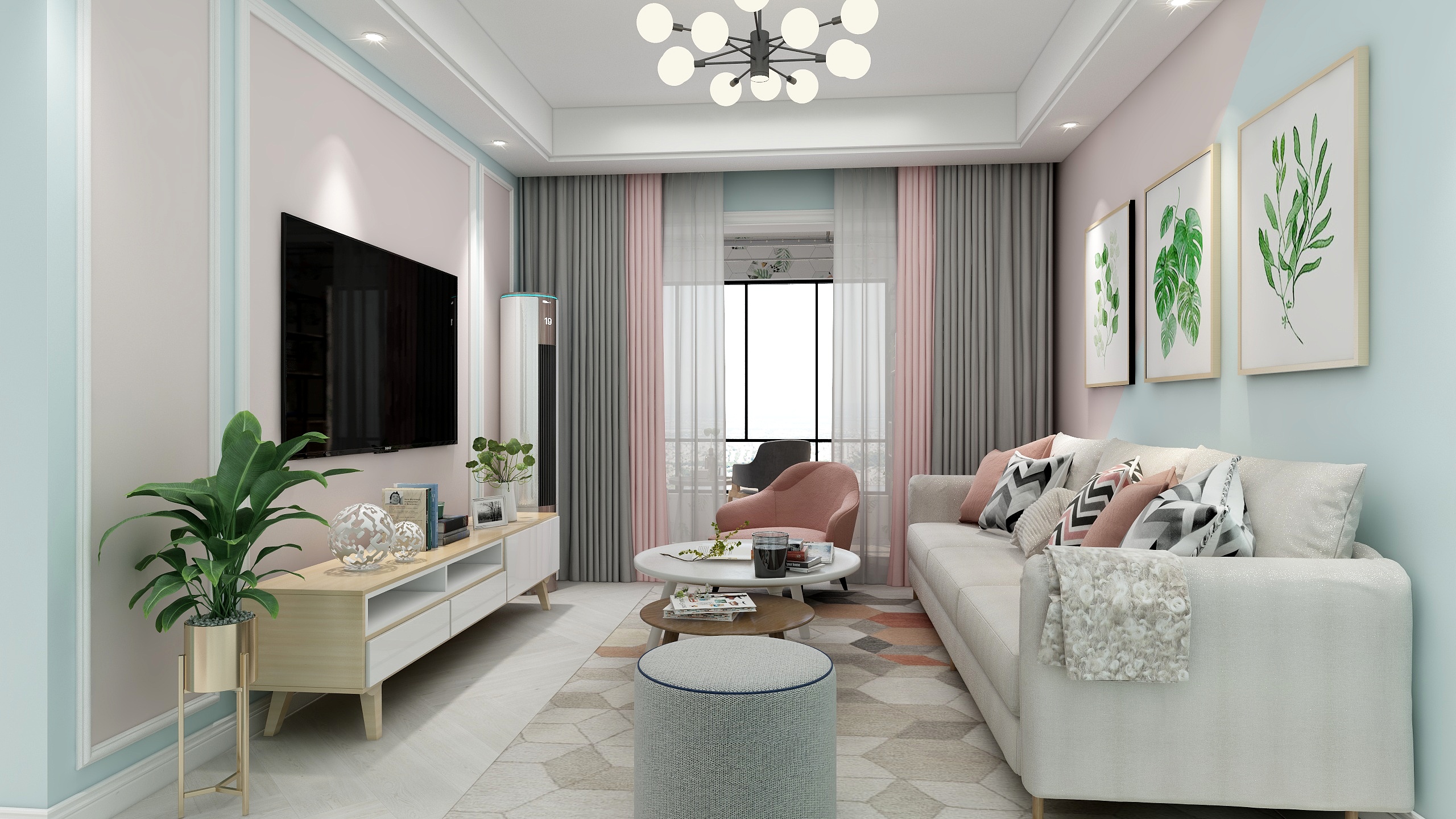 张清程-德信海德公园83.00㎡A2’3室2厅1卫1厨-装修设计方案