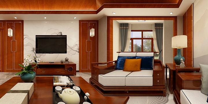 大宅-陈胜利-古典中式风格-装修设计方案