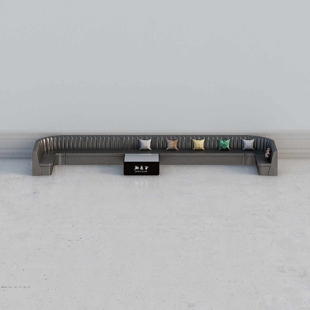 工业风ktv包间-沙发茶几组合3D模型
