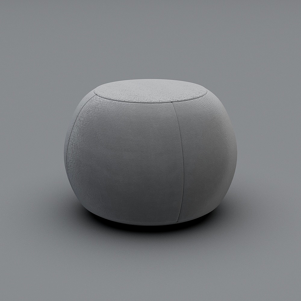 红山设计现代办公区-沙发凳3D模型