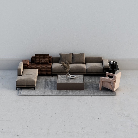 Modern European Luxury Sectional Sofas,Seats & Sofas,Black