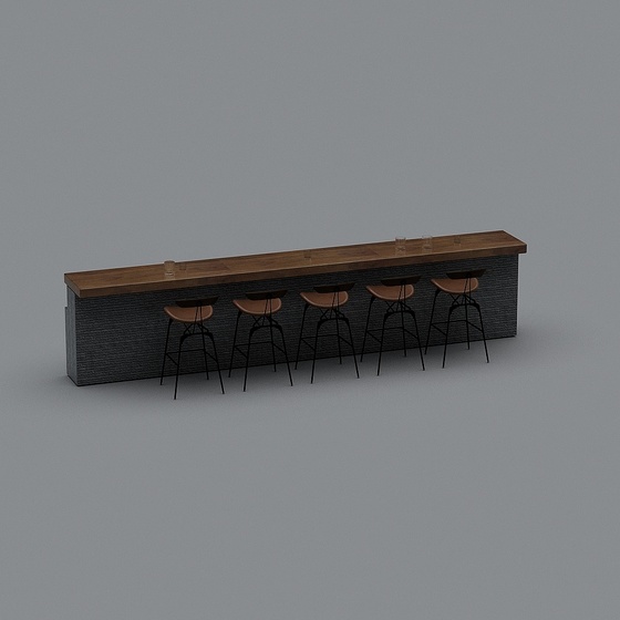 Industrial style bar 4-bar chairs