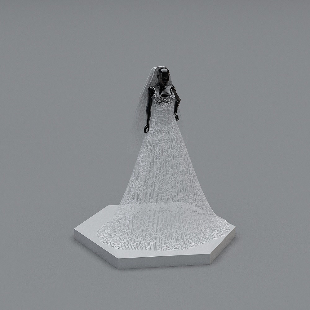 北欧风婚纱摄影店-模特3D模型
