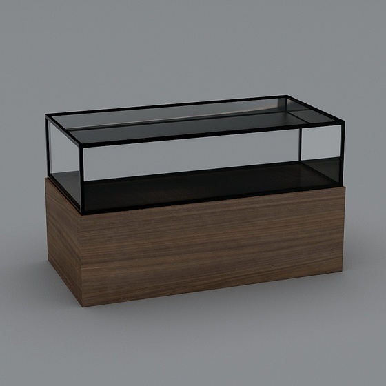 Display Cabinet 3D Model for Clothing Stores in Black
