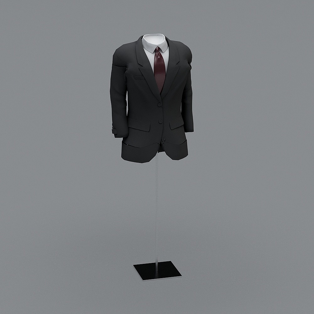 工业风服装店模特3D模型