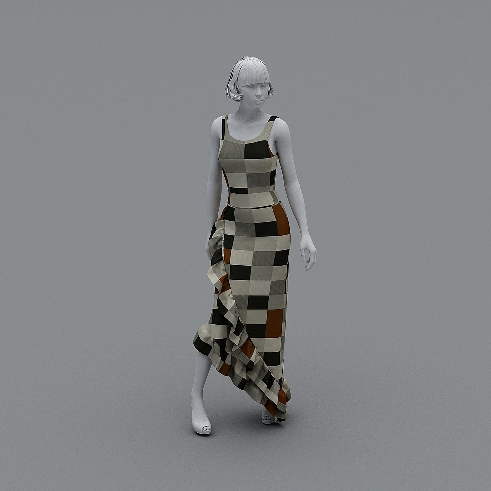 复古服装店-模特3D模型