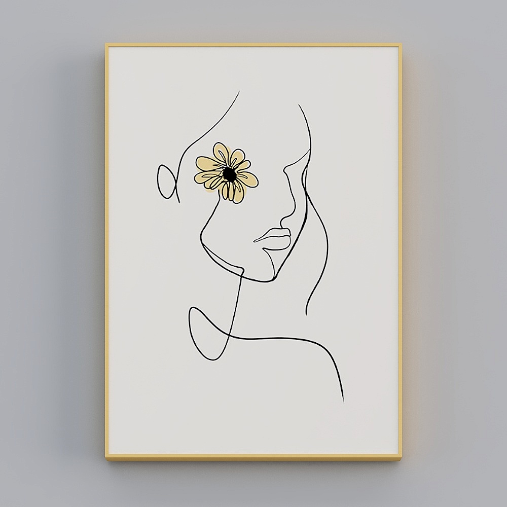 快乐工坊-现代风-客厅卧室玄关装饰画-向阳雏菊