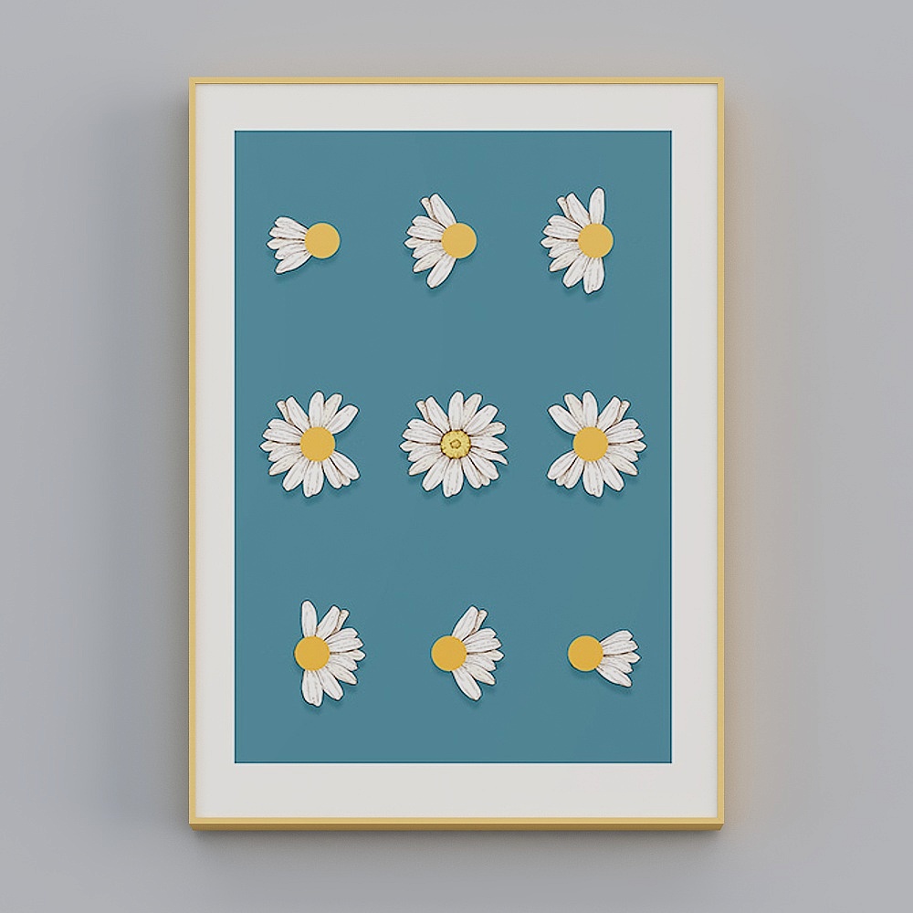 快乐工坊-现代风-客厅卧室玄关装饰画-向阳雏菊