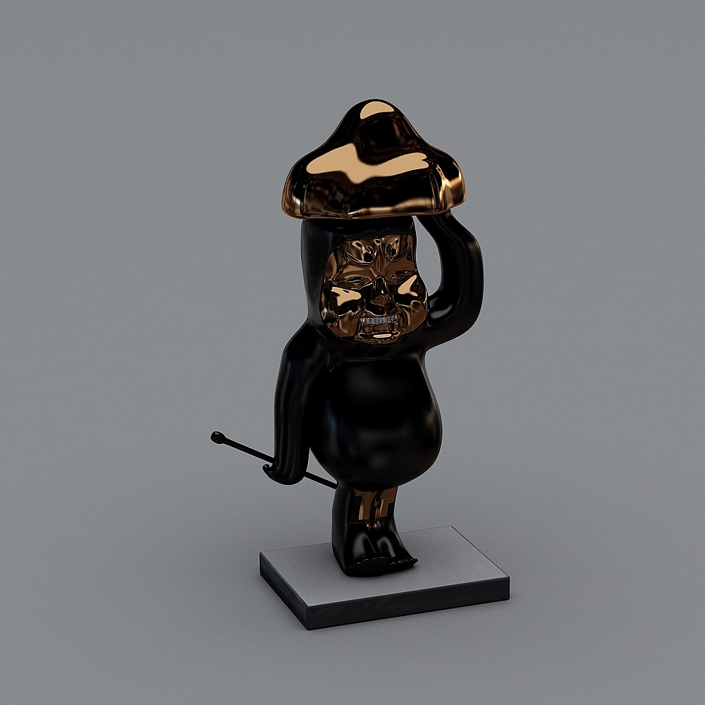现代办公室-雕塑3D模型