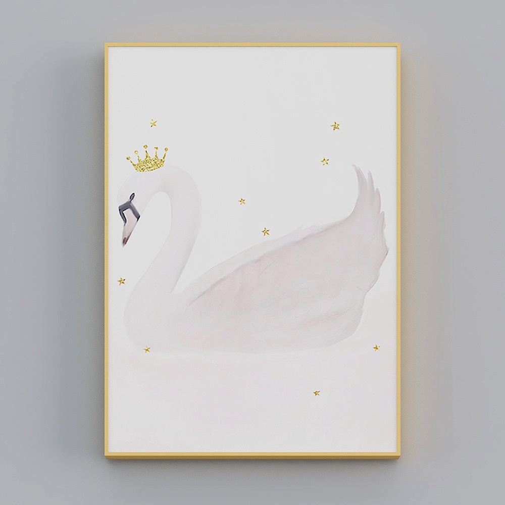 快乐工坊-现代风-儿童房装饰画-粉色梦幻女孩