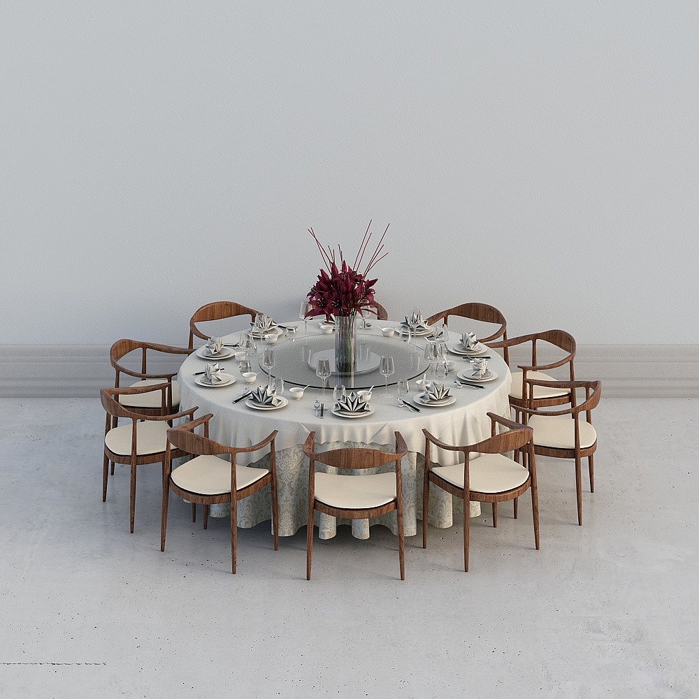 新中式宴会厅-餐桌椅组合