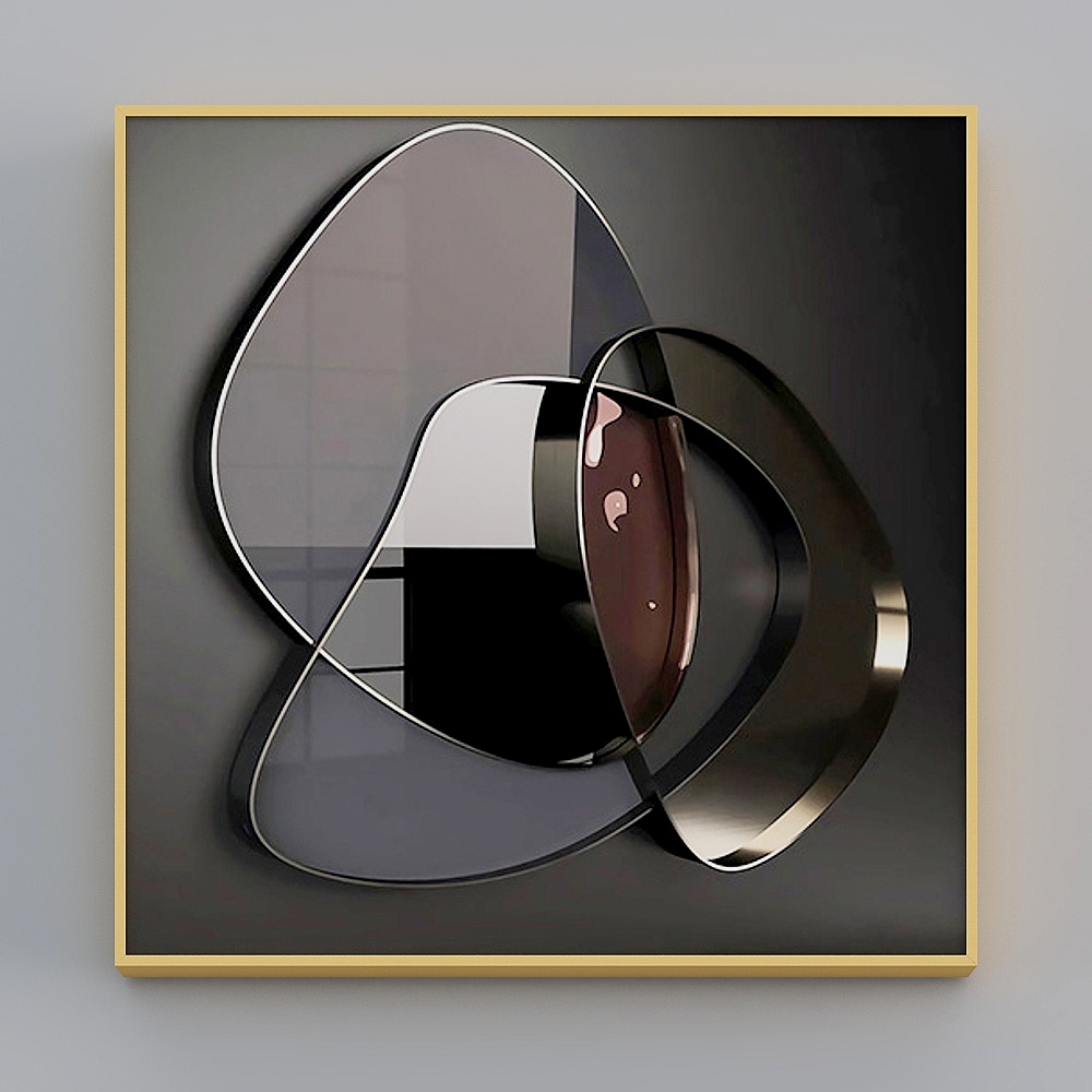快乐工坊-现代风-客厅卧室玄关装饰画-别样3D模型