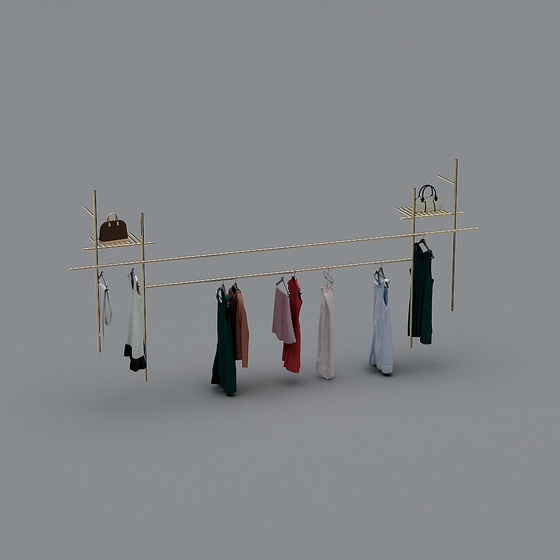 Modern light luxury clothing store-display rack