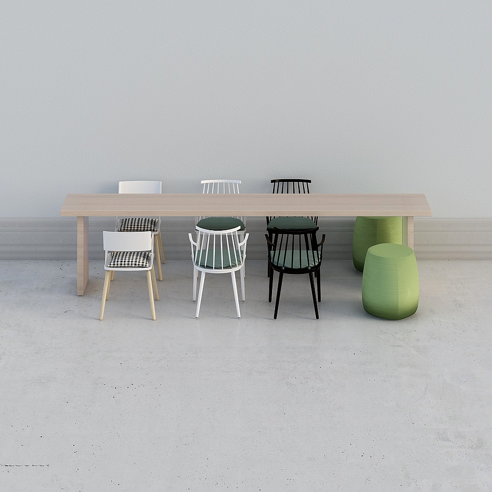 现代活动室-组合桌椅