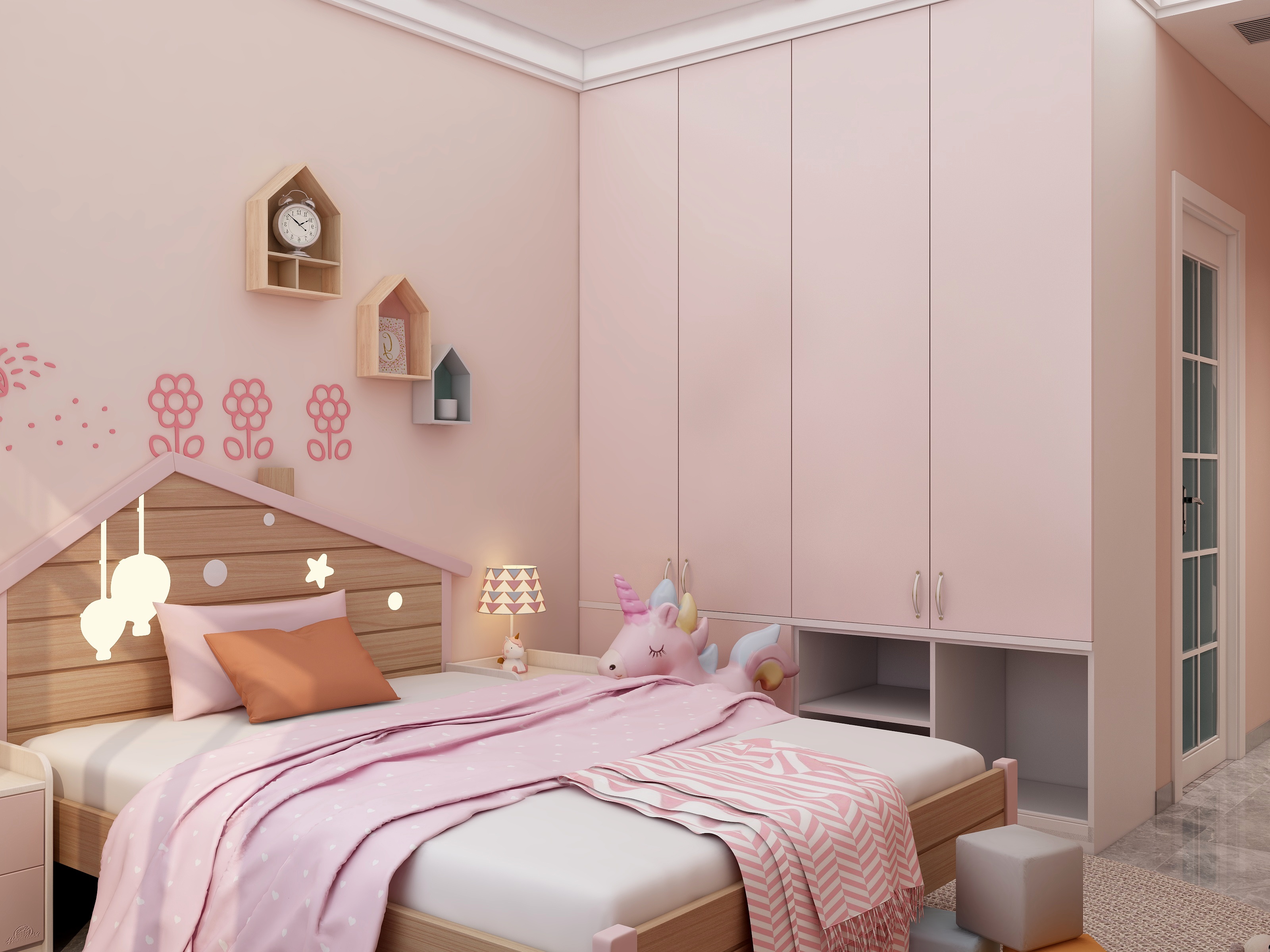 山川暮色-男孩房女孩房，书房-装修设计方案