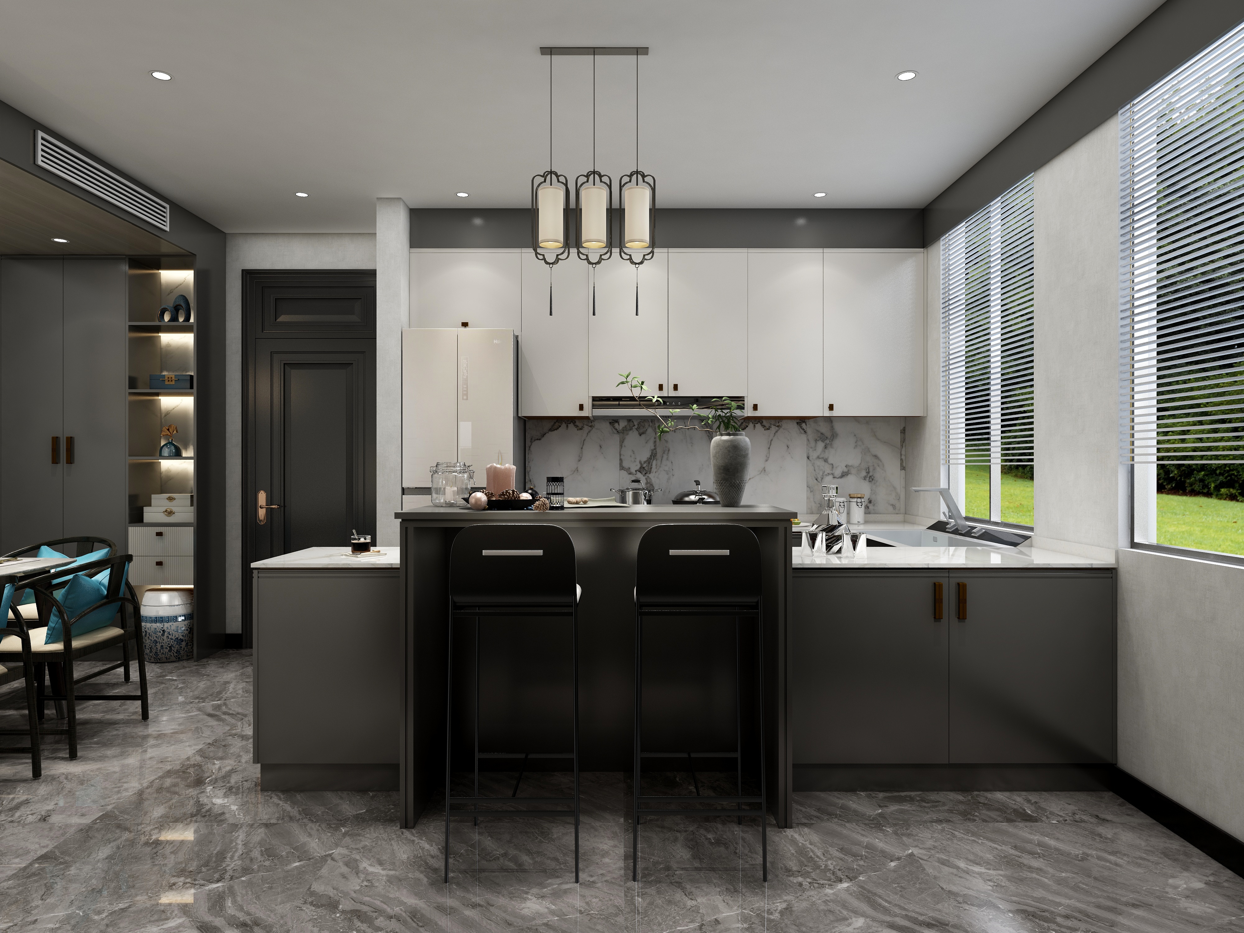 Tim设计_-明式新中装修效果图