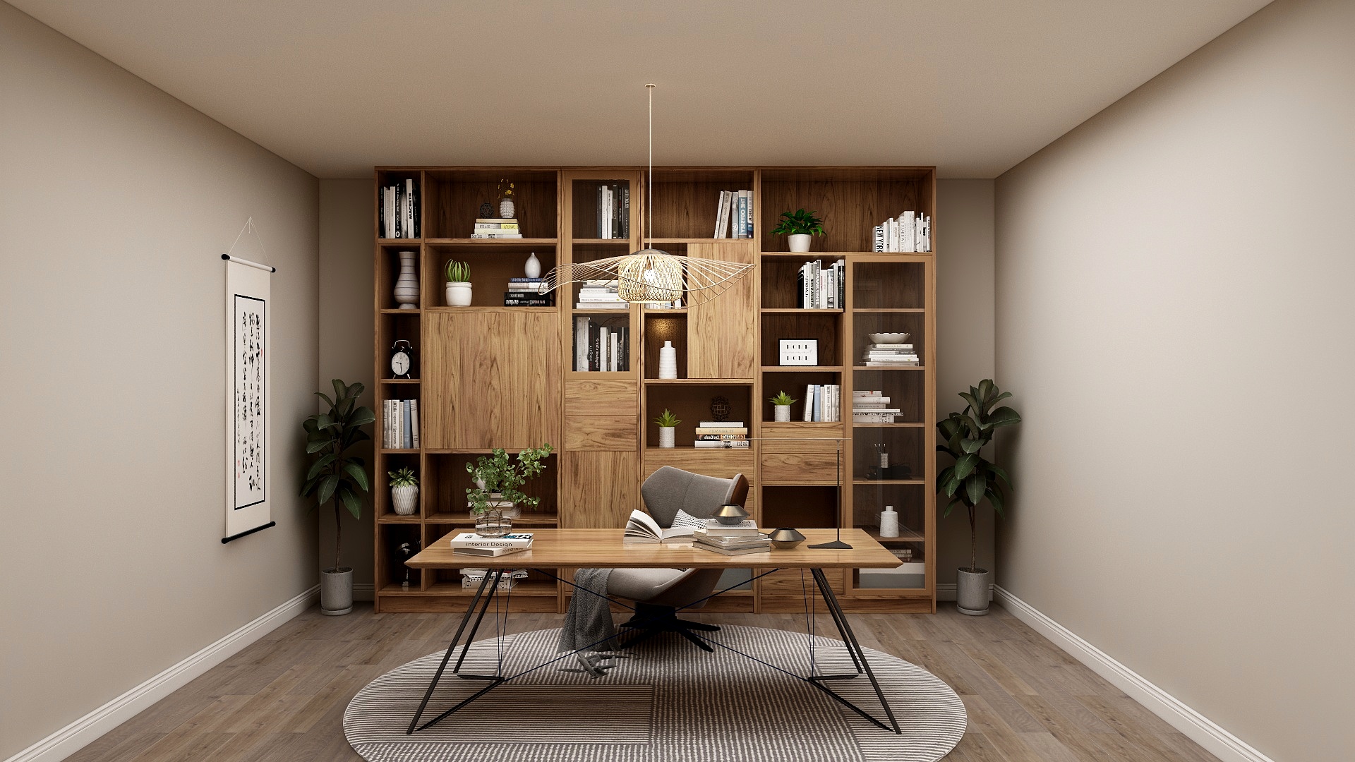 一品设计YP-现代原木风装修效果图