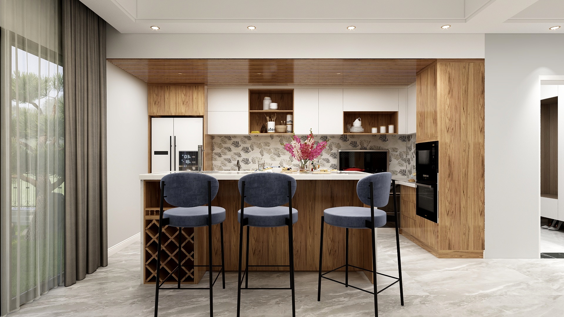 一品设计YP-现代原木风装修效果图