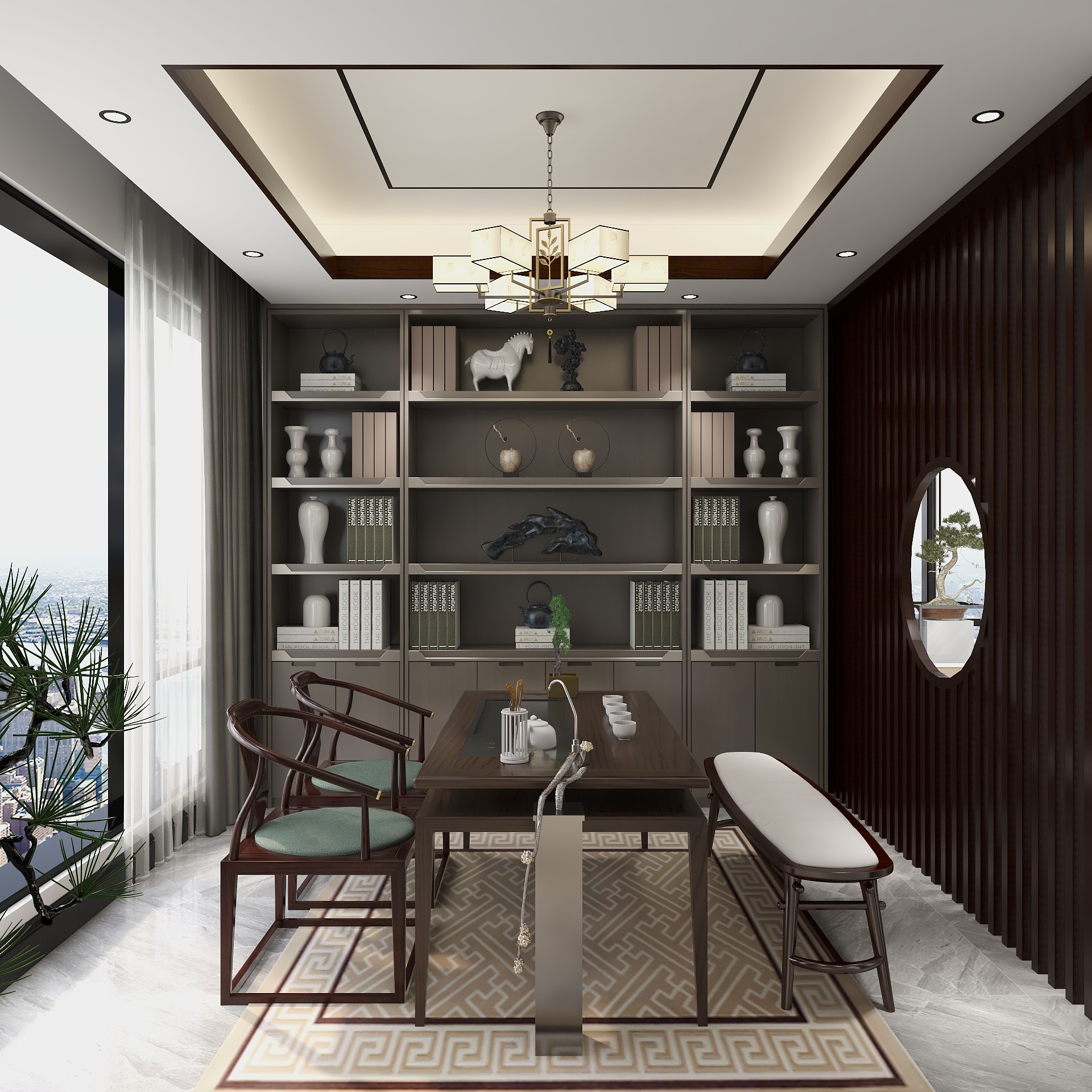 啤叔最酷-新中式两居装修效果图